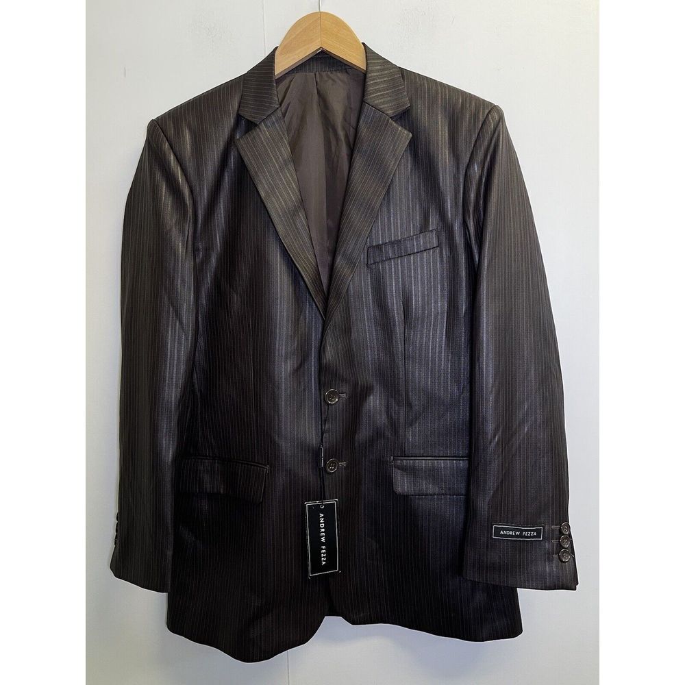 New Andrew Fezza Youth 18R Coated Brown Jacket Double Vented Sport‎ Coat Blazer